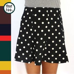 Black and white polka dot skirt